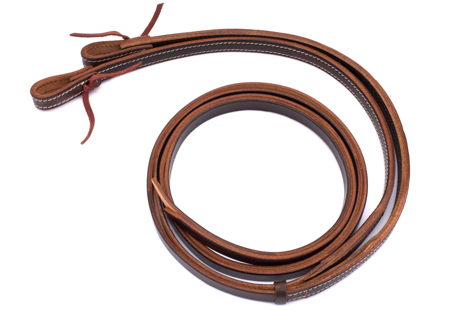 Split Reins Westernzügel, dark oiled, Breite 5/8, 16 mm, waterloop, dunkel