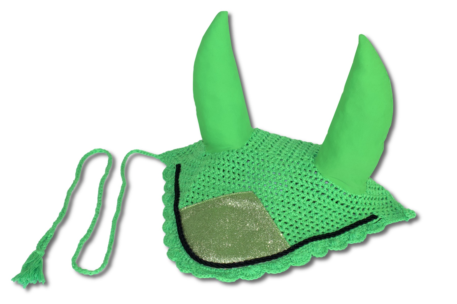 fliegenhaube-gruen-glitzer-af3sg4 Fliegenmütze, Fliegenhaube Glitzer grün