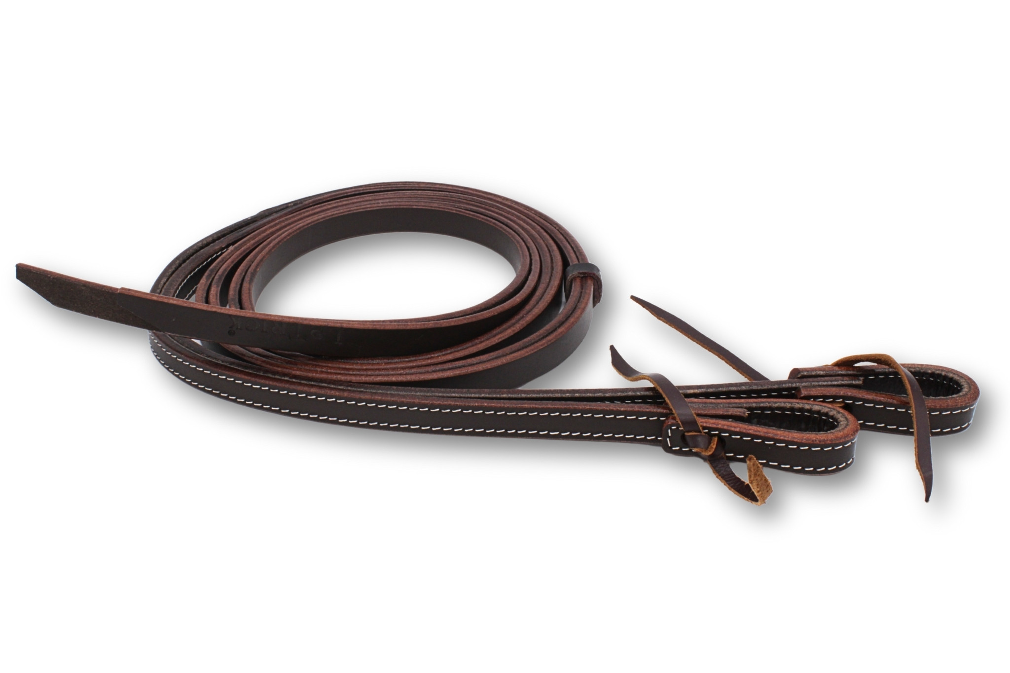 Split Reins Westernzügel, dark oiled, Breite 5/8, 16 mm, waterloop, dunkel