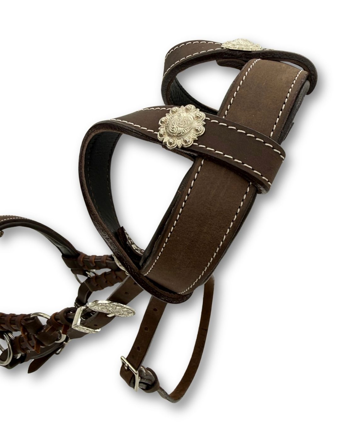 Western Sidepull dunkelbraun super soft Zweiohr Kopfstück 
