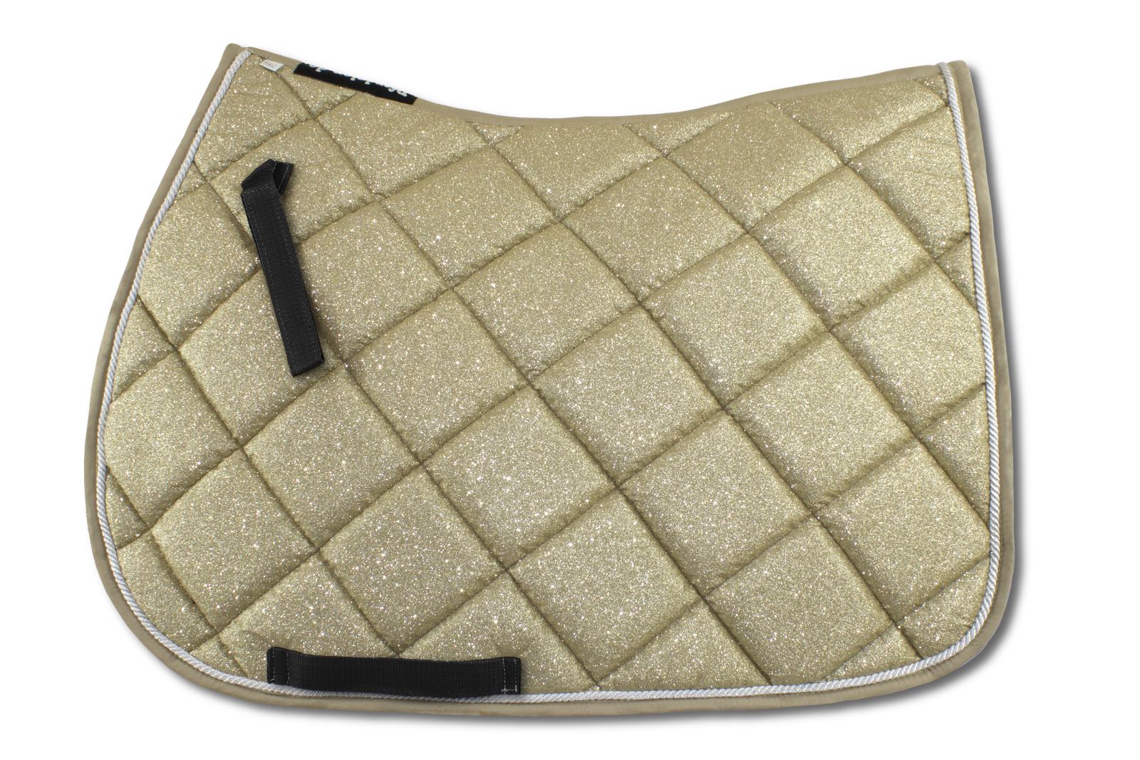 Glitzer Schabracke, champagner - gold VS schwarz