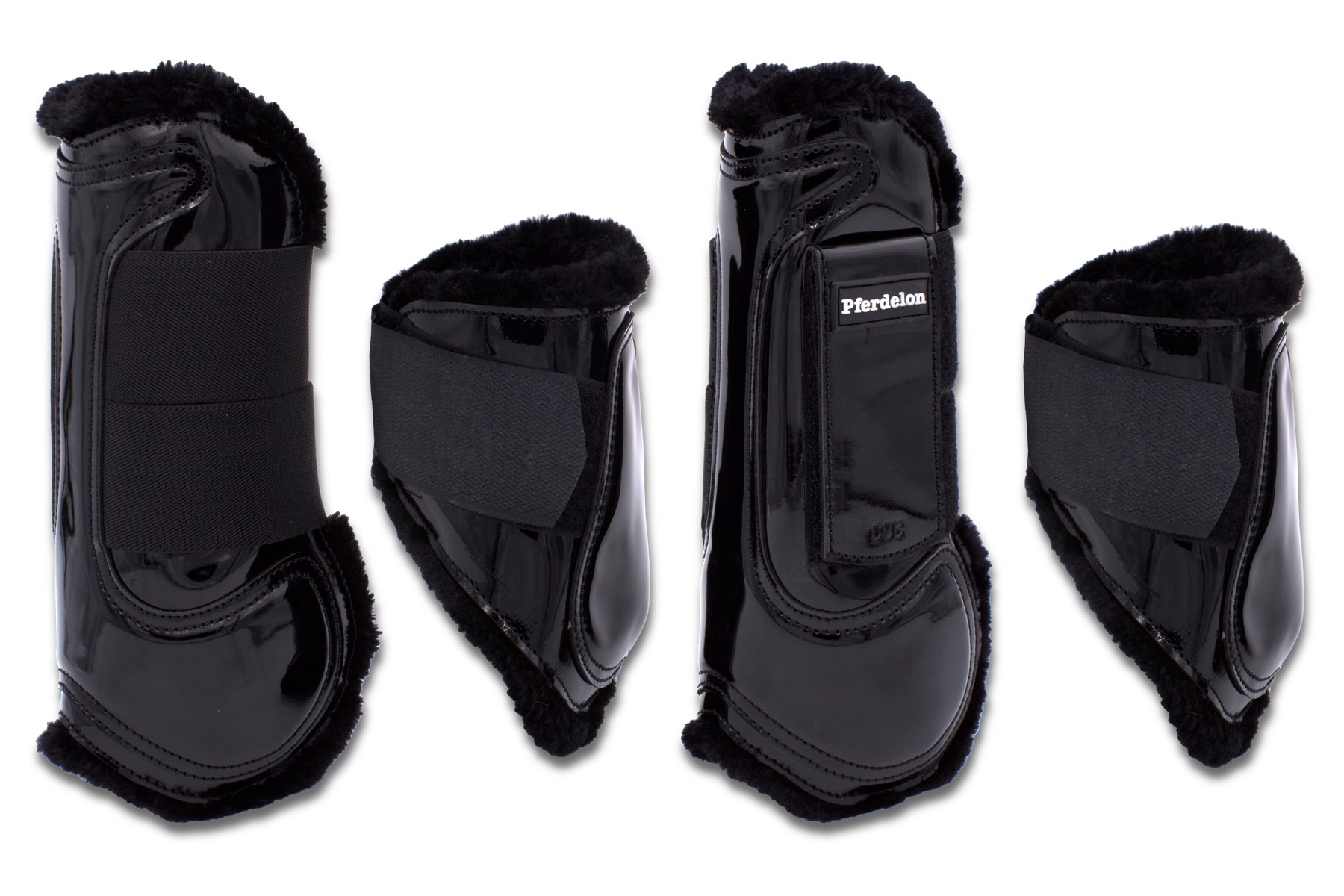 springgamaschen-schwarz-huv-2 Gamaschen und Streichkappen lack schwarz, Springgamaschen 4er Set