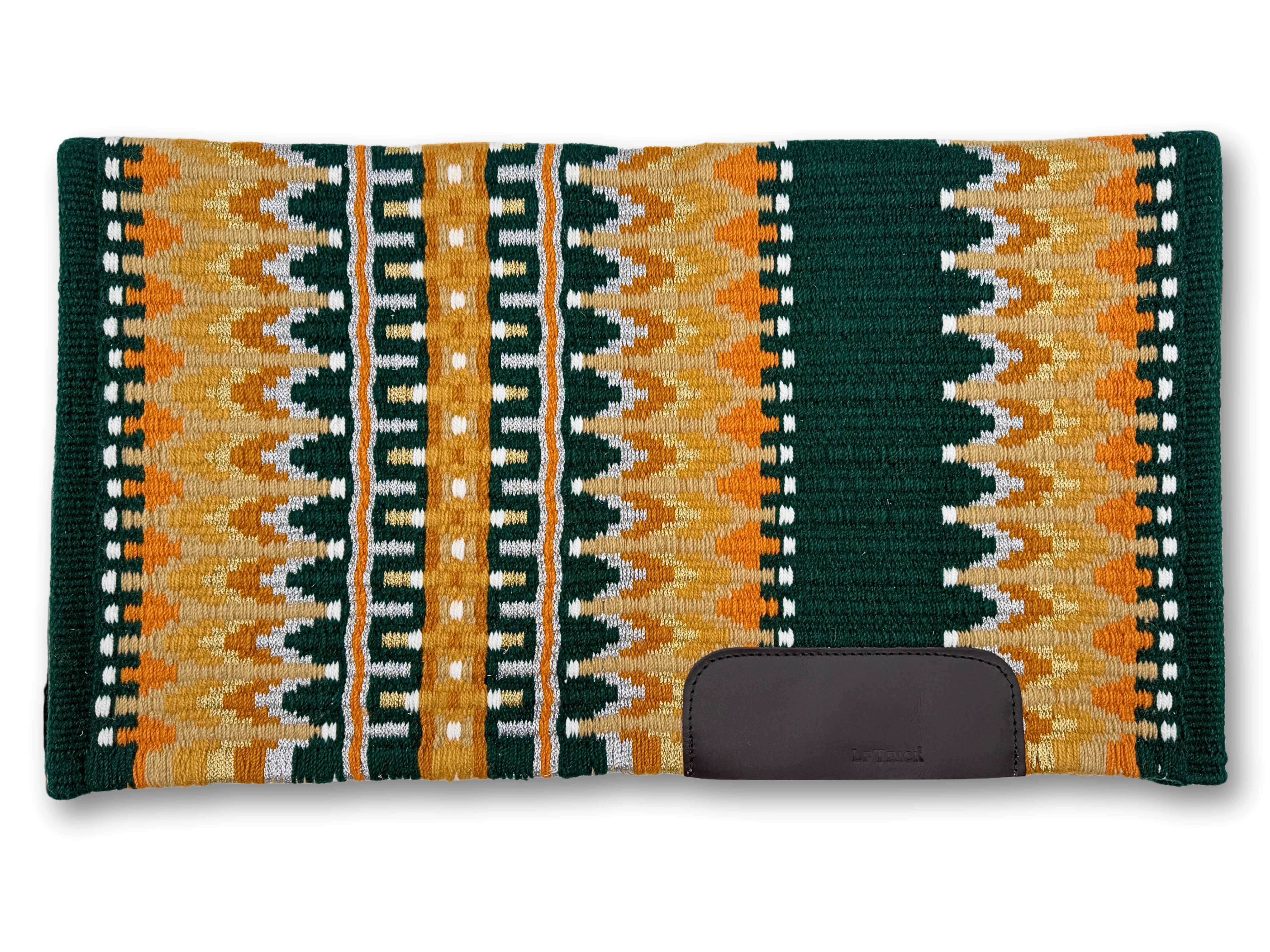 Premium Western Blanket Tannengrün, Gold, Beige