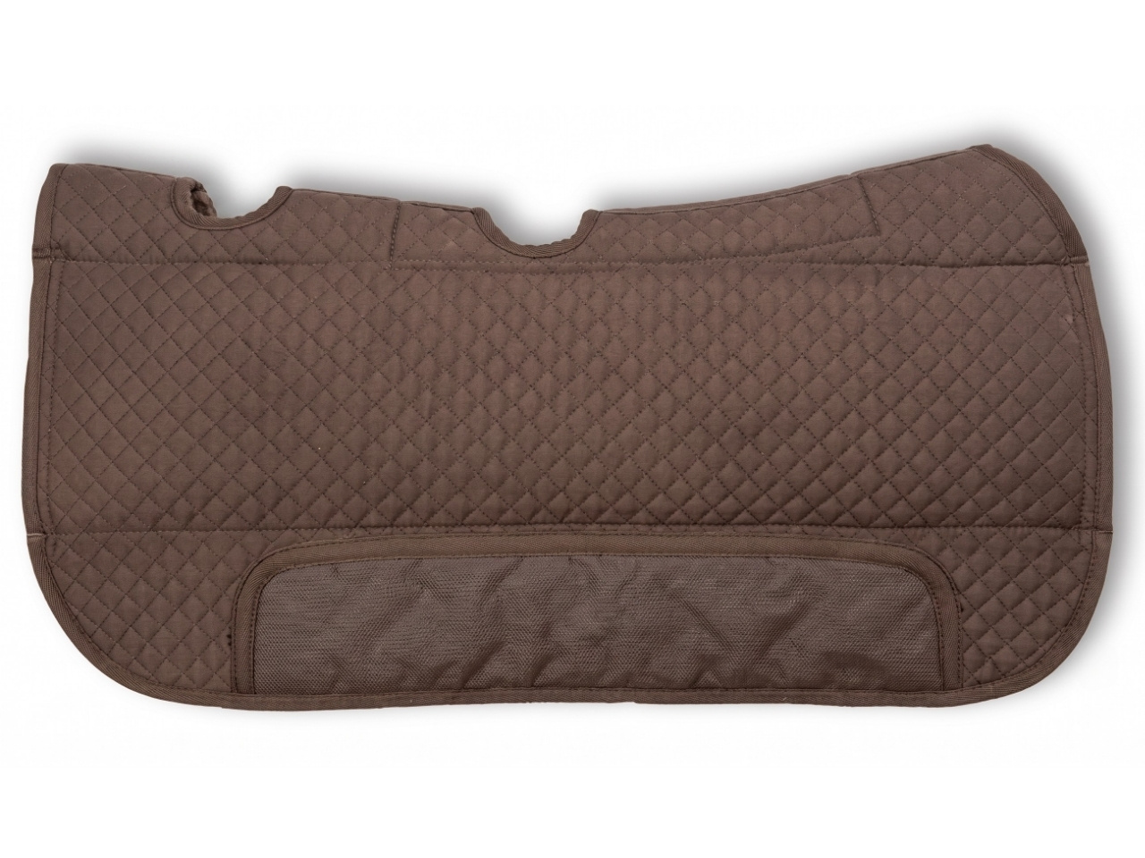 Premium aufpolster Western Lammfellpad braun mit Belüftung, anatomisch