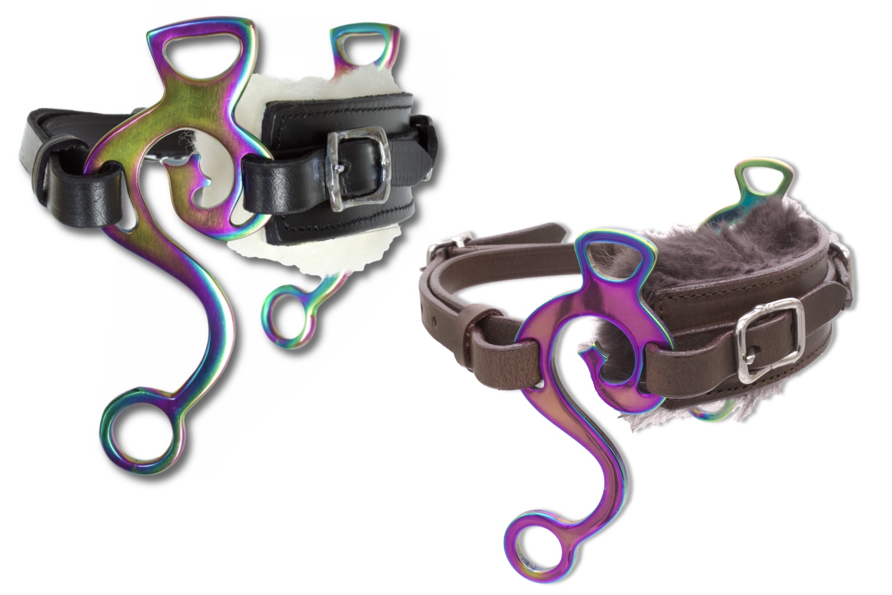 S-Hackamore-barock-leder-uebersicht S-Hackamore rainbow, bunt