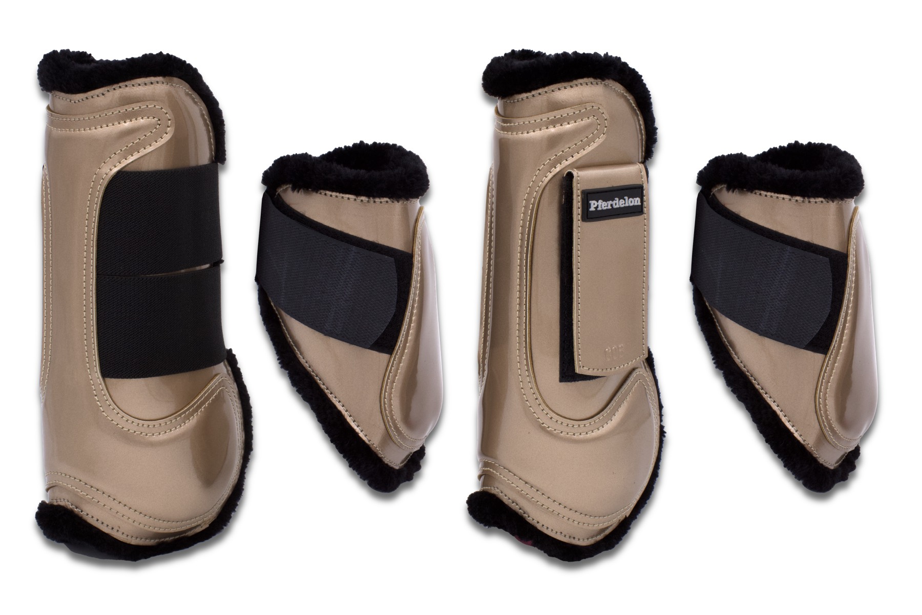 springgamaschen-rosegold-huv Gamaschen und Streichkappen rosegold, Springgamaschen 4er Set