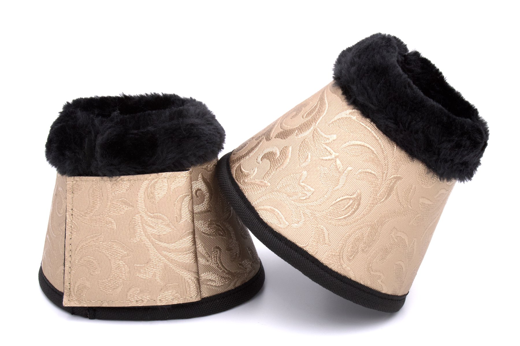 hufglocken-rosegold-flower-001384d4 Hufglocken mit Fellrand, rosegold, Springglocken