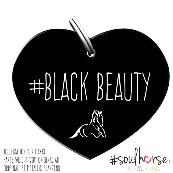 Black Beauty Herz schwarz